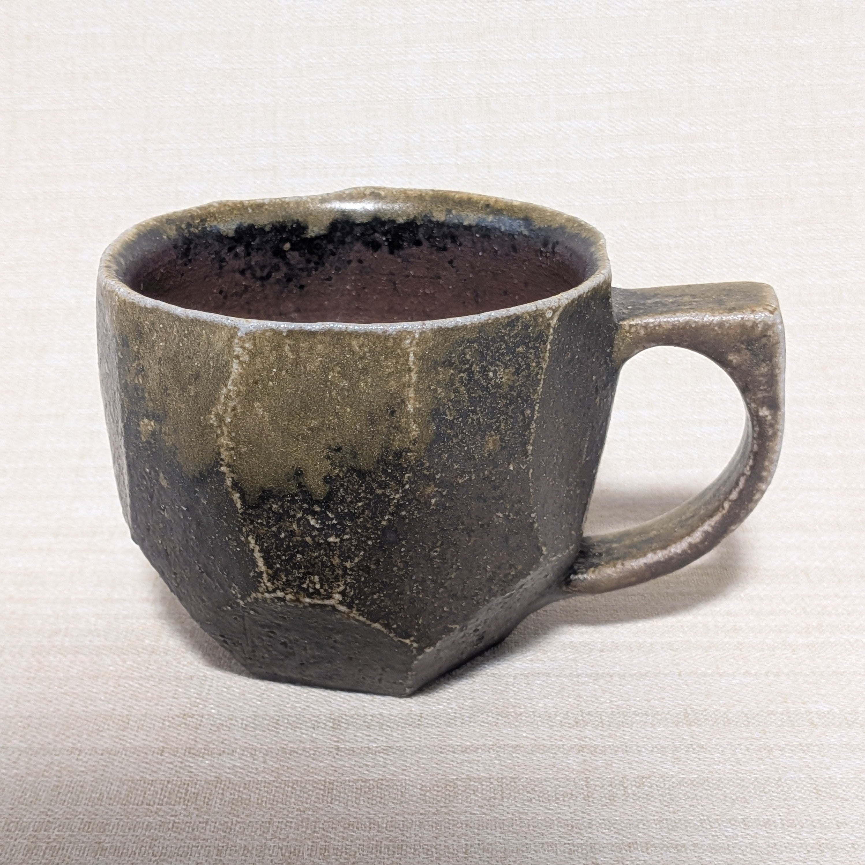 備前面取マグカップ 大｜竹崎洋子 備前焼のマグカップ – Kyoto nokaze