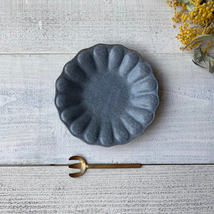 Gray Glaze Rinka Deep Plate, Small