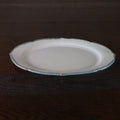 Foliate Oval Plate, Blue No.2. Handmade Kyoto ware from Japan.