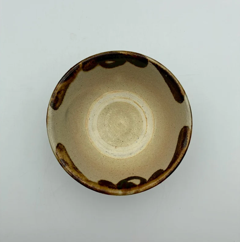 Handmade Okinawa ware bowl, one of a kind