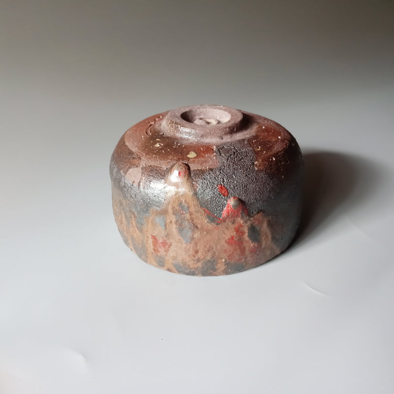Japanese black teacup from Bizen — Bizen ware
