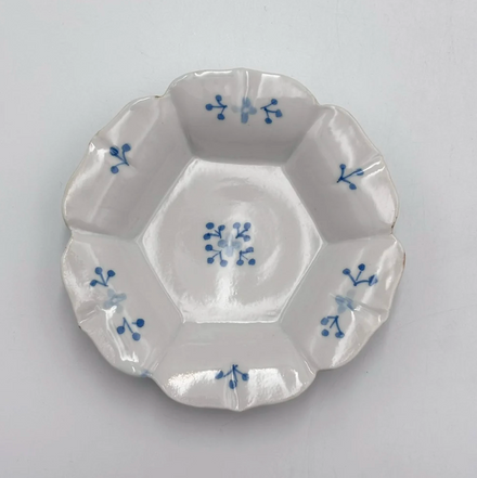 Sometsuke Small Floral Pattern Rinka Small Plate