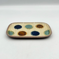 Brown plate from Okinawa, handmade in Japan