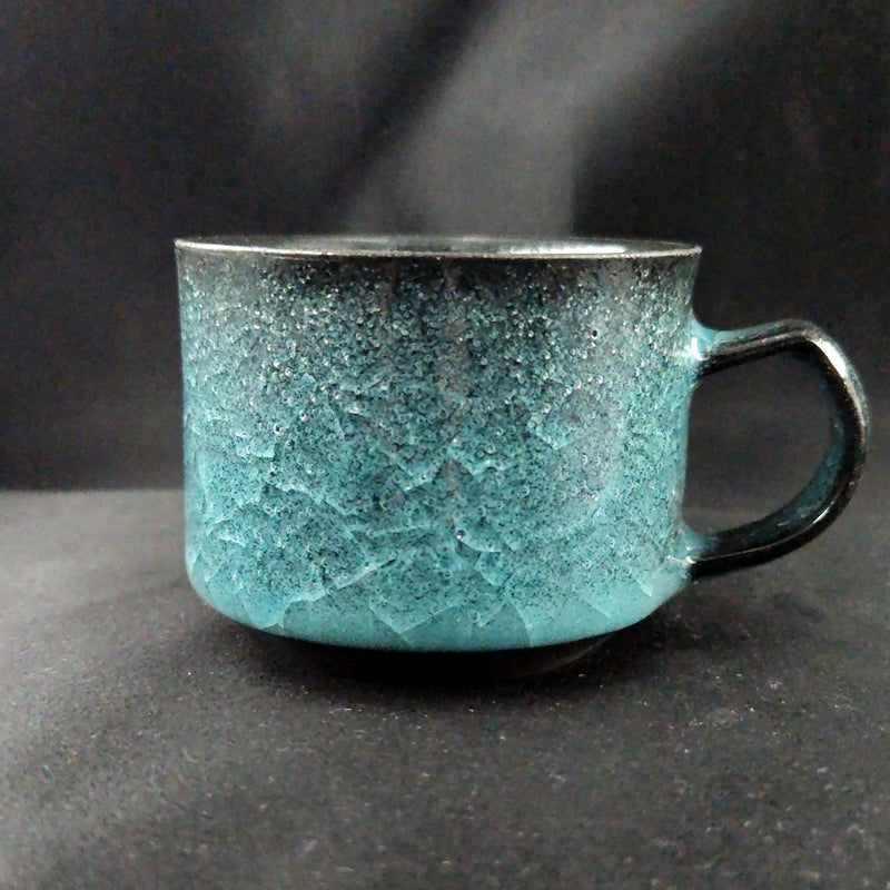 Blue mug from Kyoto, handmade in Japan