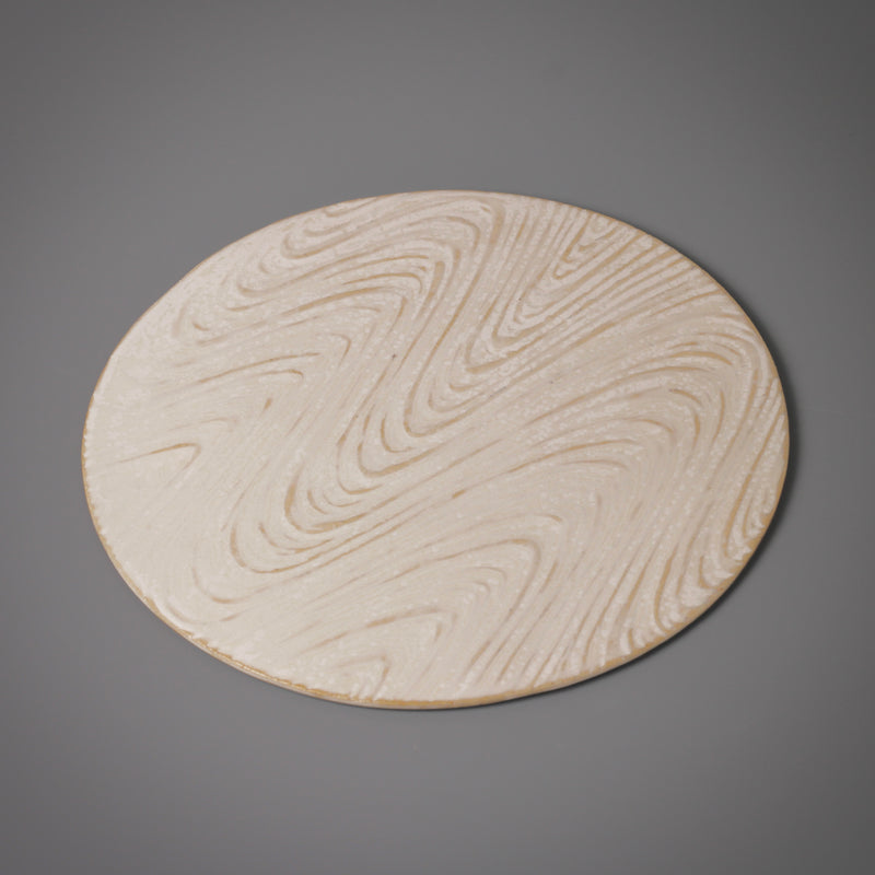White plate from Seto, handmade in Japan