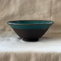 Blue Landscape Serving Bowl. Handmade Miyazaki ware from Japan.