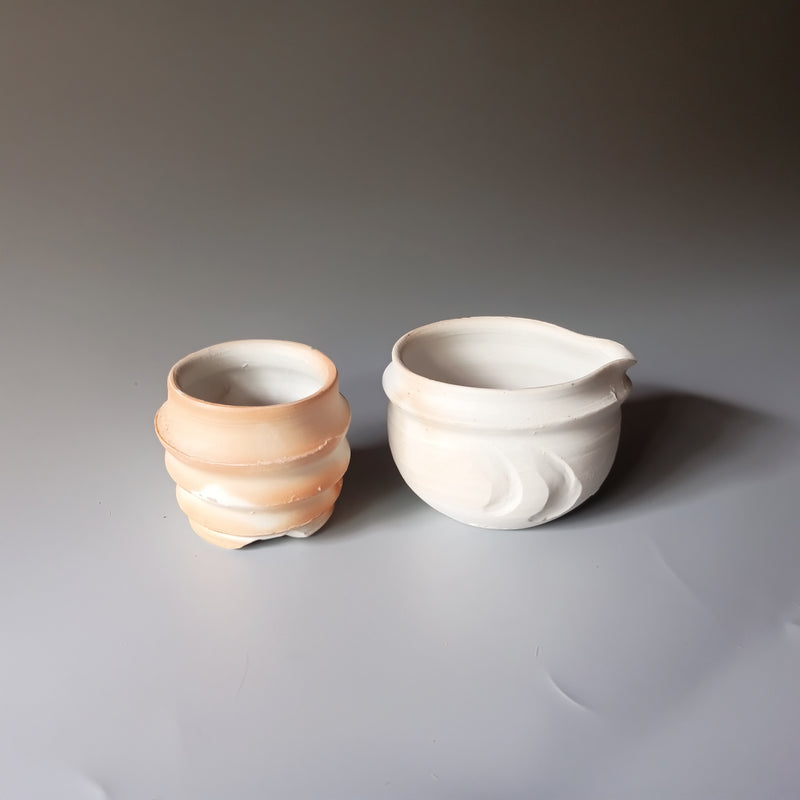Bizen ware set made by hand in Bizen, Japan