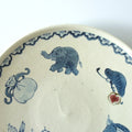 染付 鶴與龜 盤 18cm