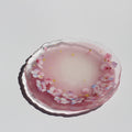 Golden Sakura Blossom Flurry Glass Round Plate