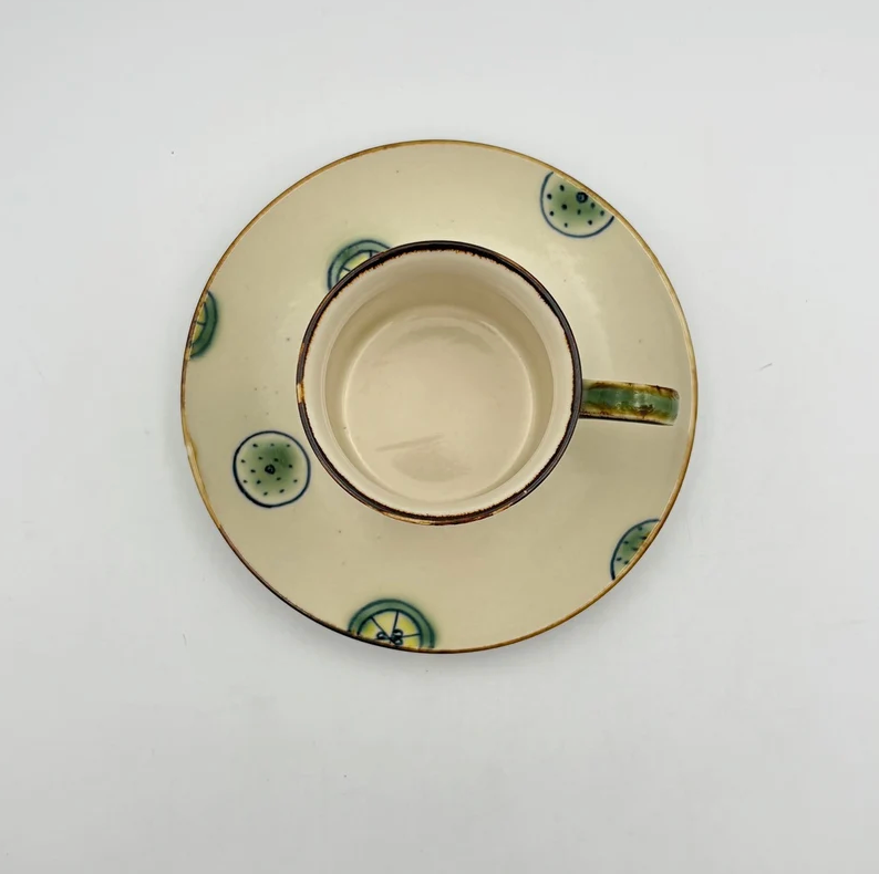Handmade Okinawa ware mug, one of a kind