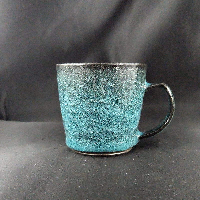 Blue mug from Kyoto, handmade in Japan