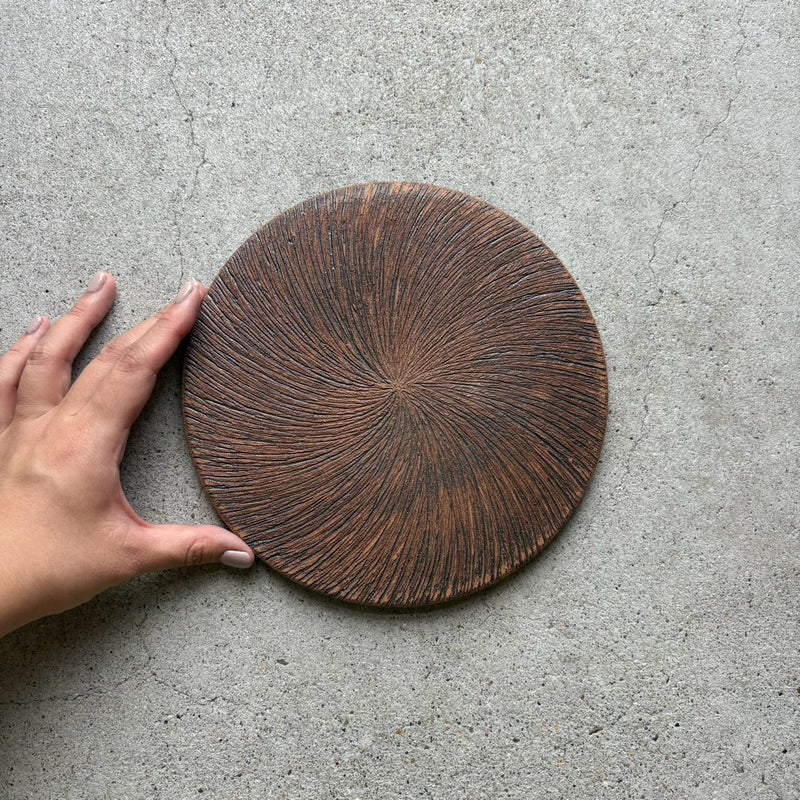 Kasama ware plate made by hand in Kasama, Japan