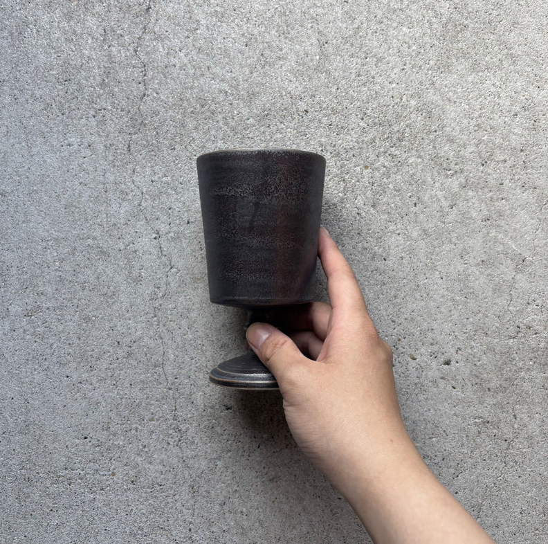 Handmade Okinawa ware mug, one of a kind