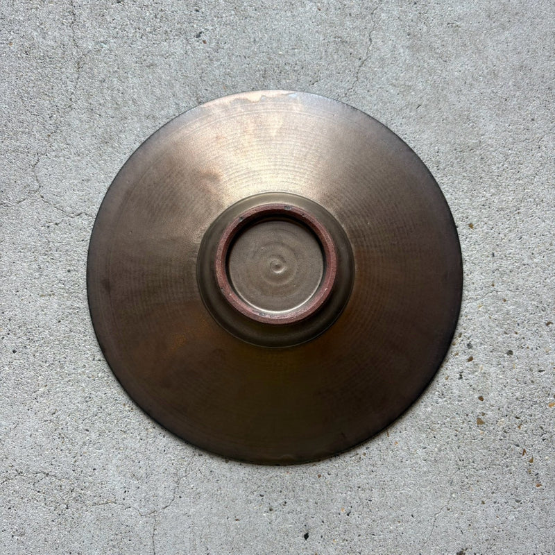 Woodgrain Scoop Plate, Small — Kasama, shipped worldwide from Kyoto