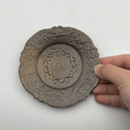 Bronze-Glazed Lobed Plate with Arabesque Design
