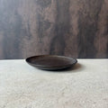Black Matte Rim Shinogi Round Flat Plate, Large