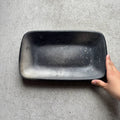 Carbonized Yakishime Square Bowl