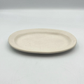 Oval Plate M, White No.2 — Okinawa. Handmade Okinawa ware from Japan.