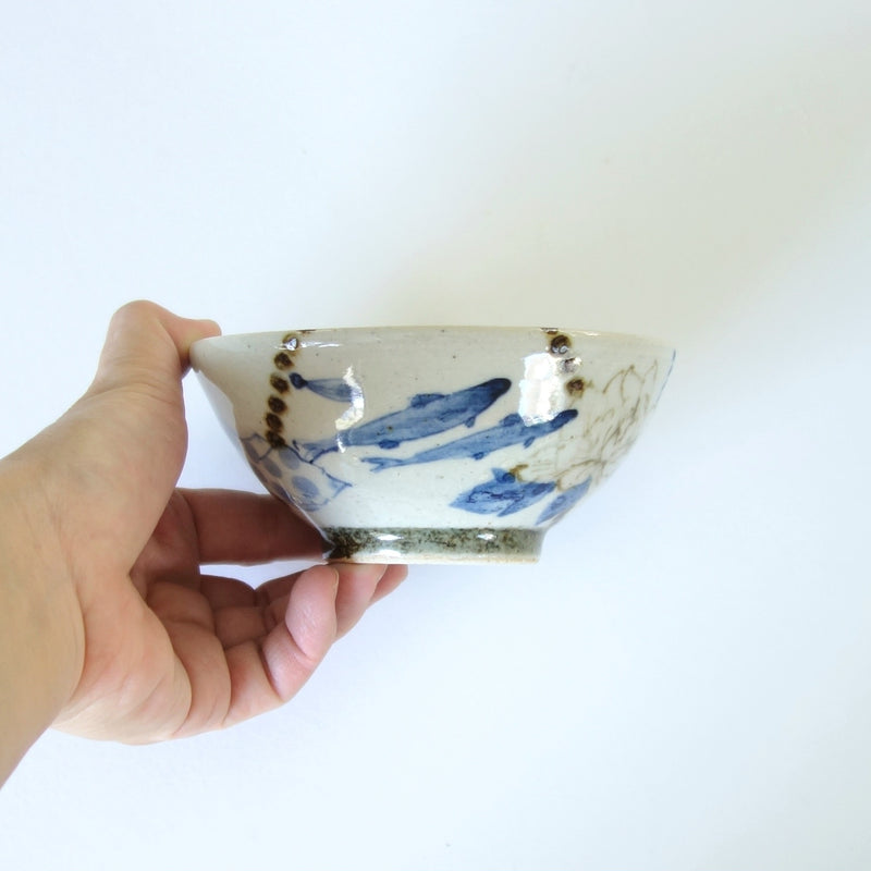 White bowl from Tokyo, handmade in Japan