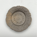 Bronze-Glazed Lobed Plate with Arabesque Design
