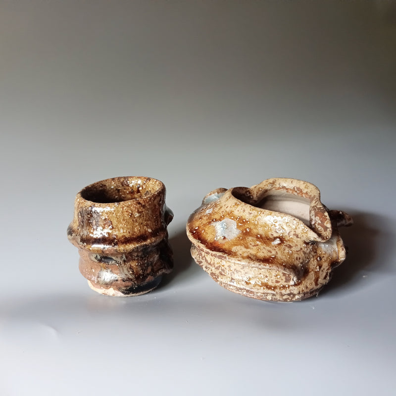 Bizen ware sake cup made by hand in Bizen, Japan