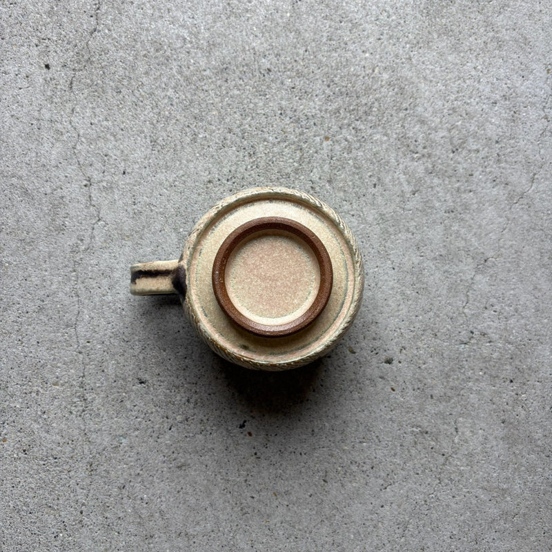 Woodgrain White Mug No.1 — Kasama, shipped worldwide from Kyoto