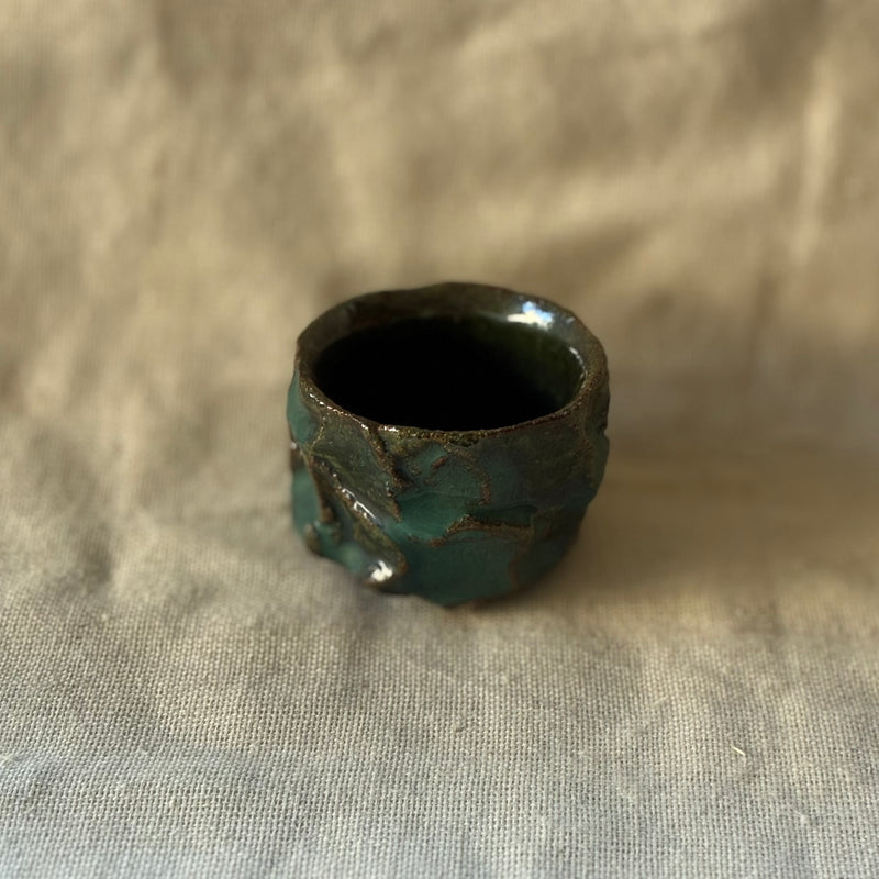 Blue sake cup from Miyazaki, handmade in Japan