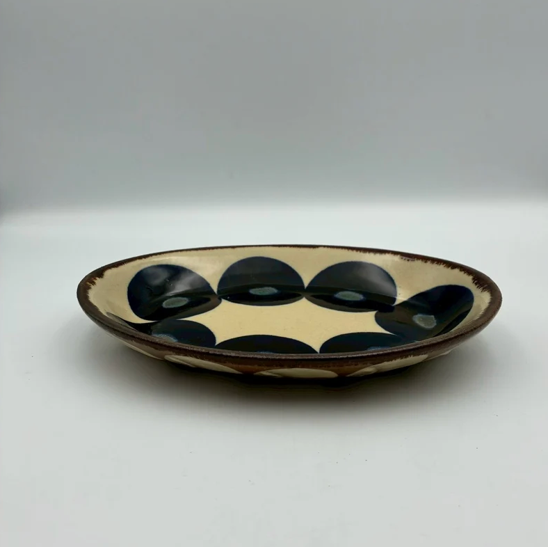 Blue plate from Okinawa, handmade in Japan