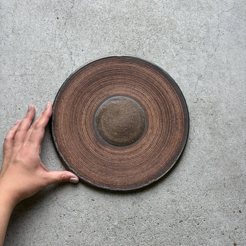 Kasama ware plate made by hand in Kasama, Japan