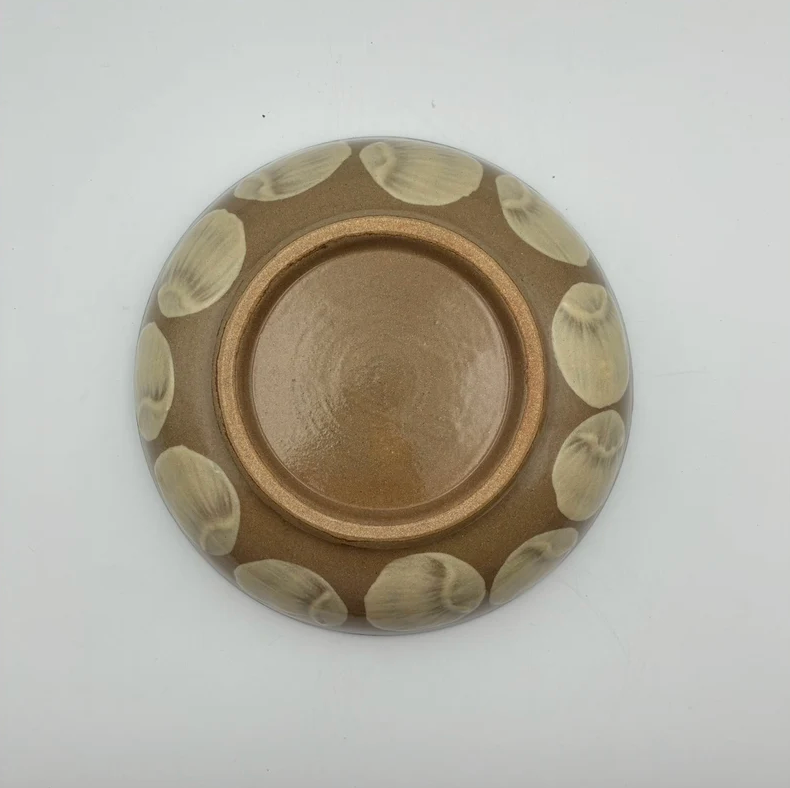 Okinawa ware bowl made by hand in Okinawa, Japan