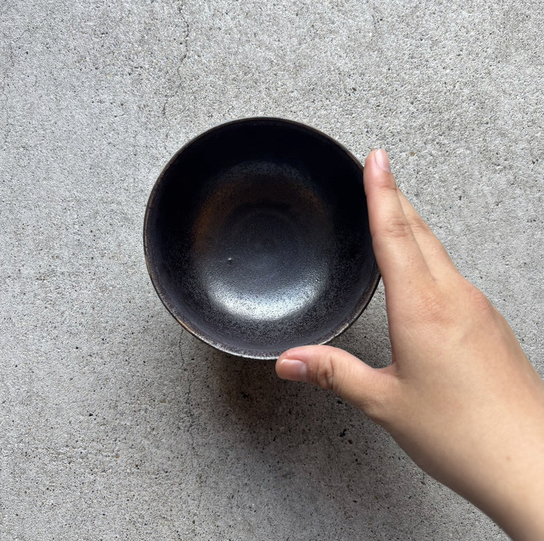Okinawa ware bowl made by hand in Okinawa, Japan