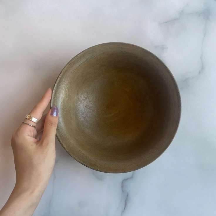 Soup Bowl (Rim) - White Tea Lacquer
