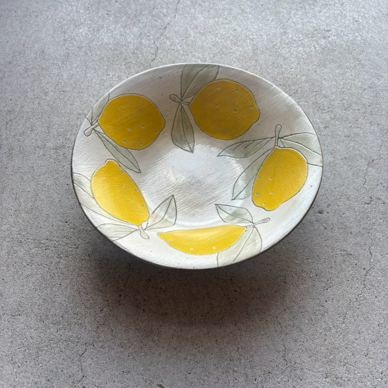 Glazed 7-Sun Flat Bowl