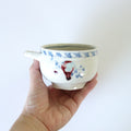 White sake cup from Tokyo, handmade in Japan