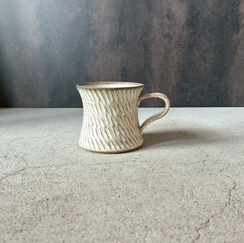 Shinogi Indented Mug White