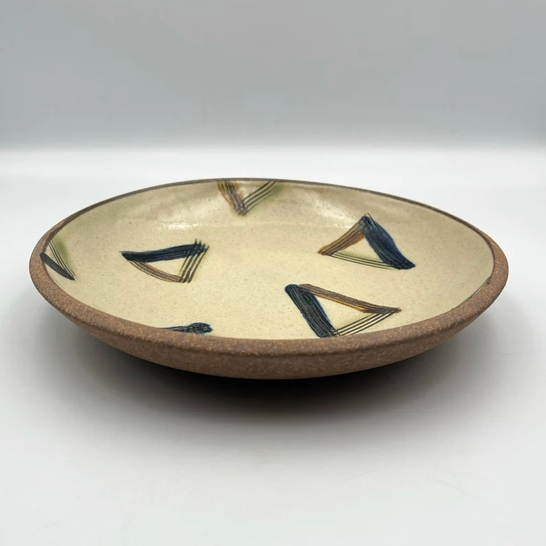 Blue plate from Okinawa, handmade in Japan