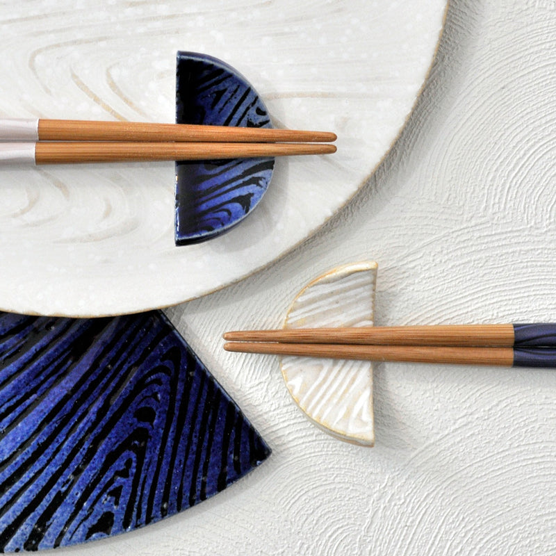Handmade Seto ware chopstick rest, one of a kind