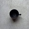 Black matte shinogi-patterned mug