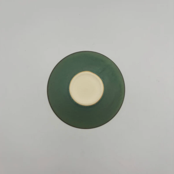 Fine Crystal Green Glaze Morning Glory Bowl S