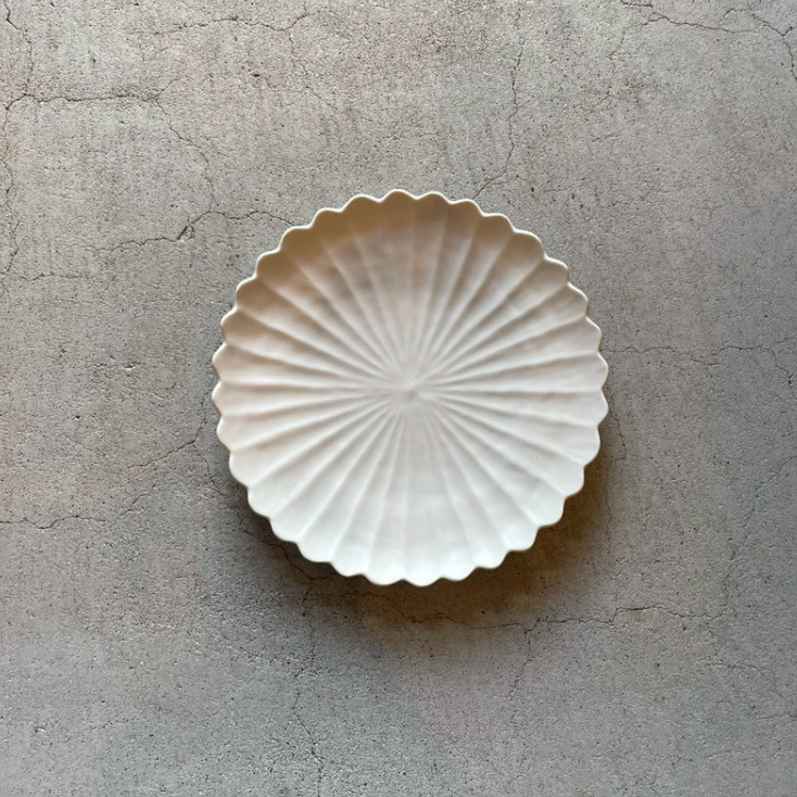 7-sun Plate, 7-sun Hand-carved Plate, White