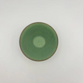 Fine Crystal Green Glaze Morning Glory Bowl S