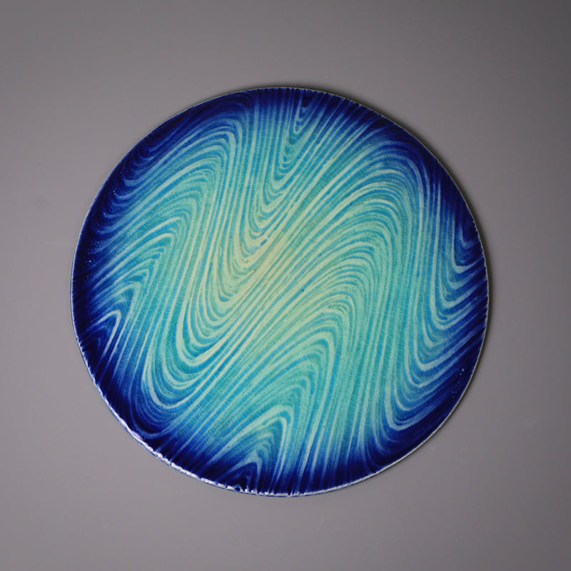 Handmade Seto ware plate, one of a kind