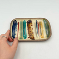Okinawa ware plate made by hand in Okinawa, Japan