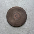 Woodgrain Flat Plate, 24cm No.3 — Kasama. Handmade Kasama ware from Japan.