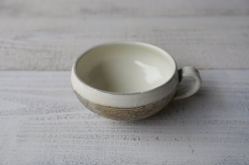 Fuchi Ara Yoko Bori Marugata Soup Cup with Handle