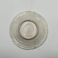 Celadon (pale blue-white porcelain) Small Plate with Karakusa (Arabesque) and Lobed Petal Design