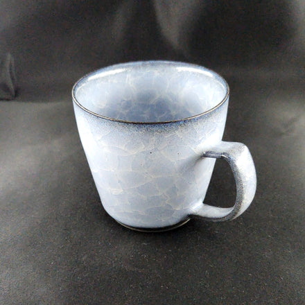 Ice-Crackle Mug — Jellyfish Lilac. Handmade Kyoto ware from Japan.