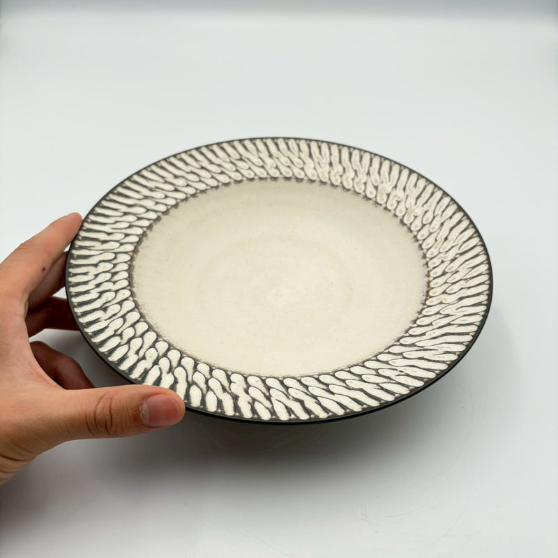 Shinogi Rim Plate M White