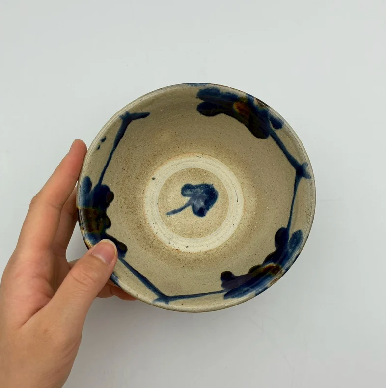 Okinawa ware bowl made by hand in Okinawa, Japan