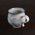 Twisted-Handle Mug 260ml — Ooze Blue. Handmade Kyoto ware from Japan.